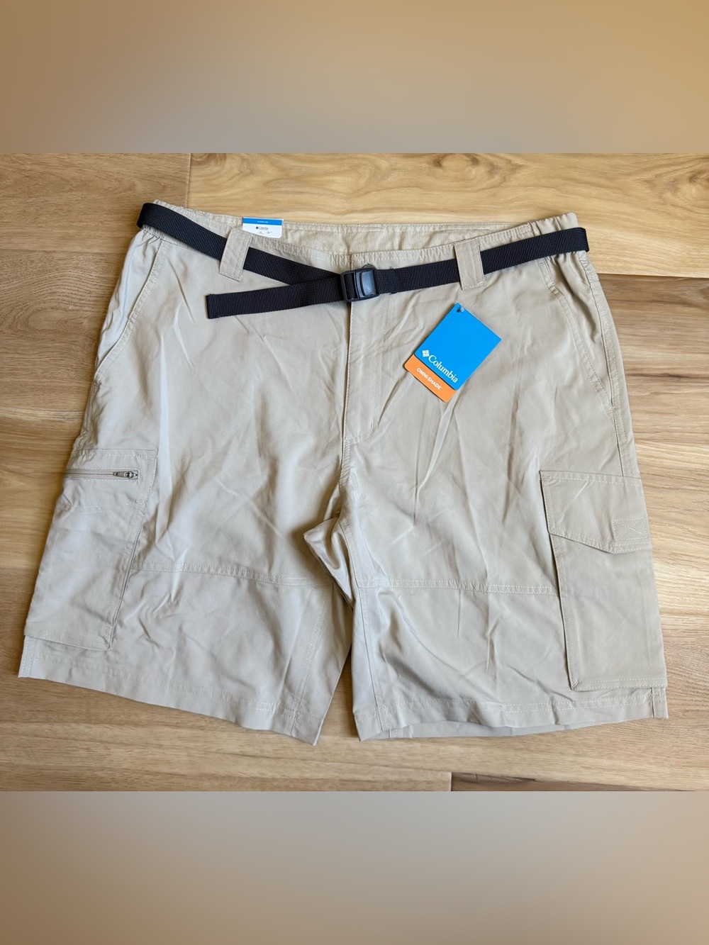 Columbia Men’s Kestrel Trail Shorts Omni-Shade Cargo Belted - Size 38 - NWT